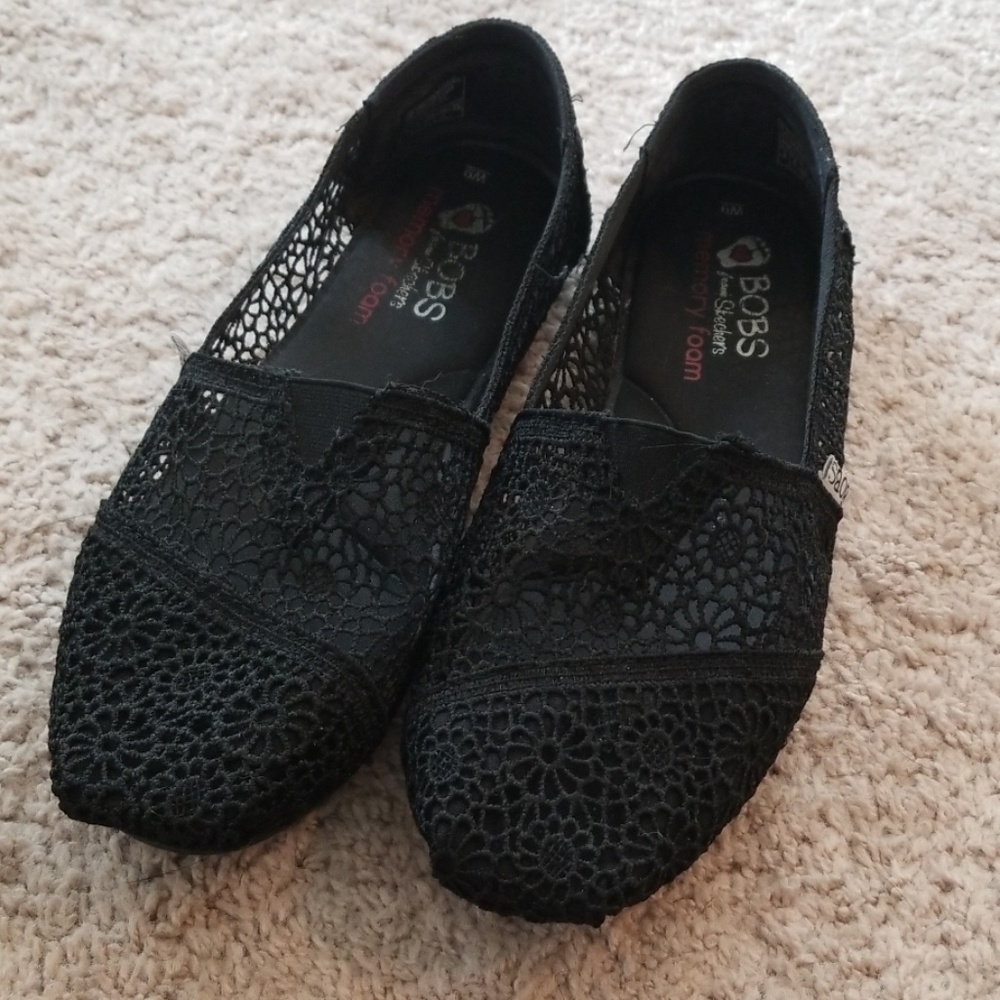 Sketchers BOBS Black Crochet